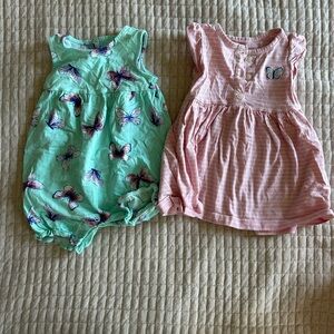 Butterfly Baby Romper and Dress Set